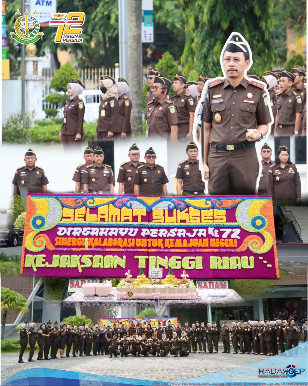 Kepala Kejaksaan Tinggi Riau Pimpin Upacara Dalam Rangka Hari Ulang Tahun Persaja ke 72